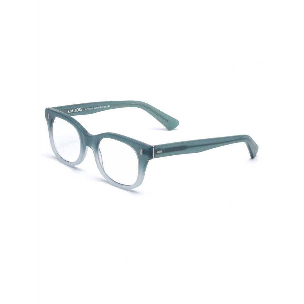 NEW CADDIS bixby blue block lens glasses - 0 in brackish